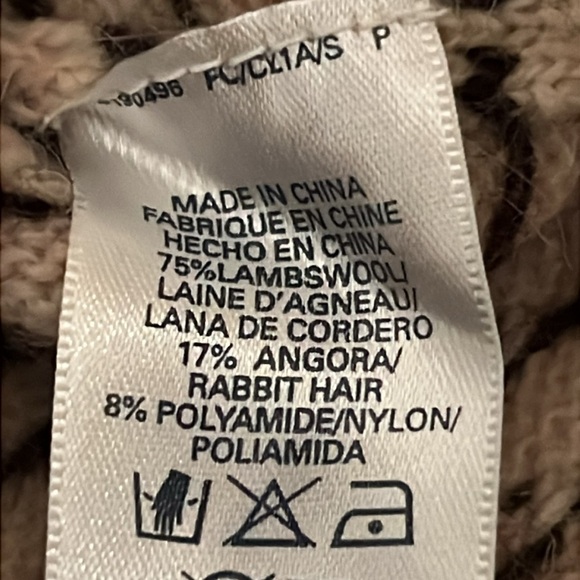 French Connection Lambswool & Sequin Cardigan Sweater Fair Isle Size Medium - Picture 5 of 6